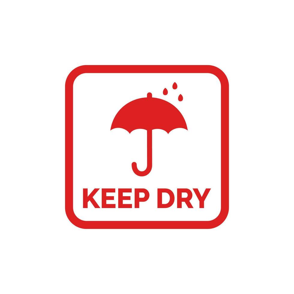 Keep dry packaging mark icon symbol vector