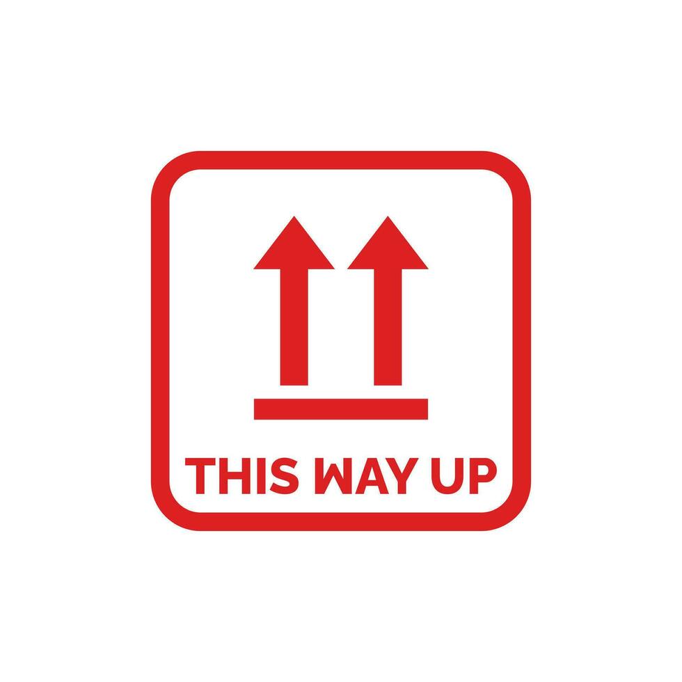 esta camino arriba embalaje marca icono símbolo vector