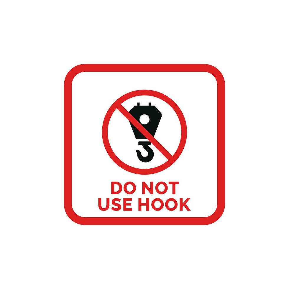 Do not use hooks packaging mark icon symbol vector