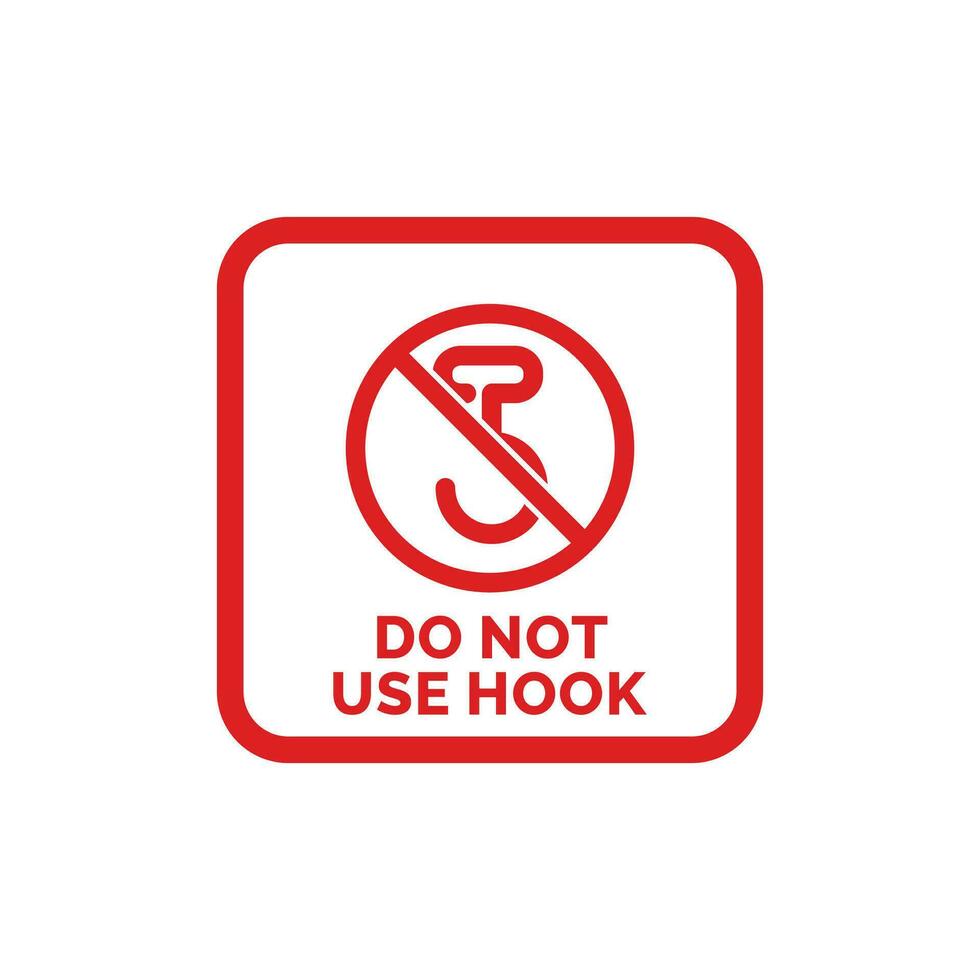 Do not use hooks packaging mark icon symbol vector