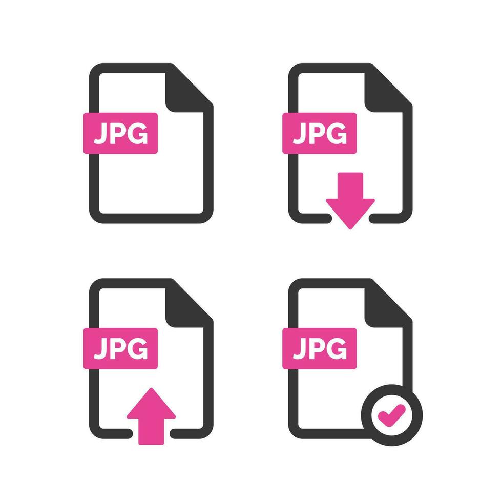 JPG file icon isolated on white background vector