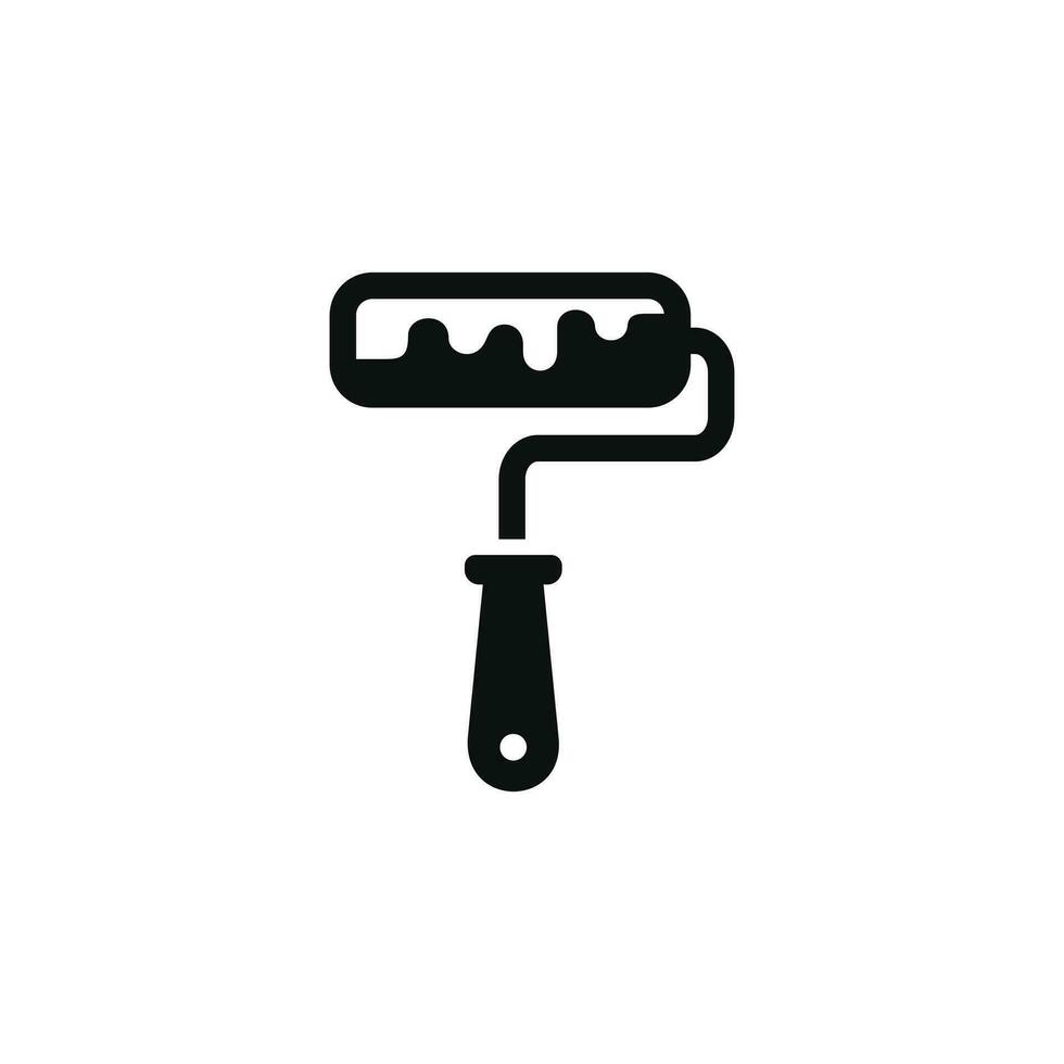 Paint roller icon isolated on white background vector