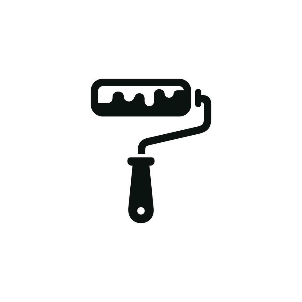 Paint roller icon isolated on white background vector