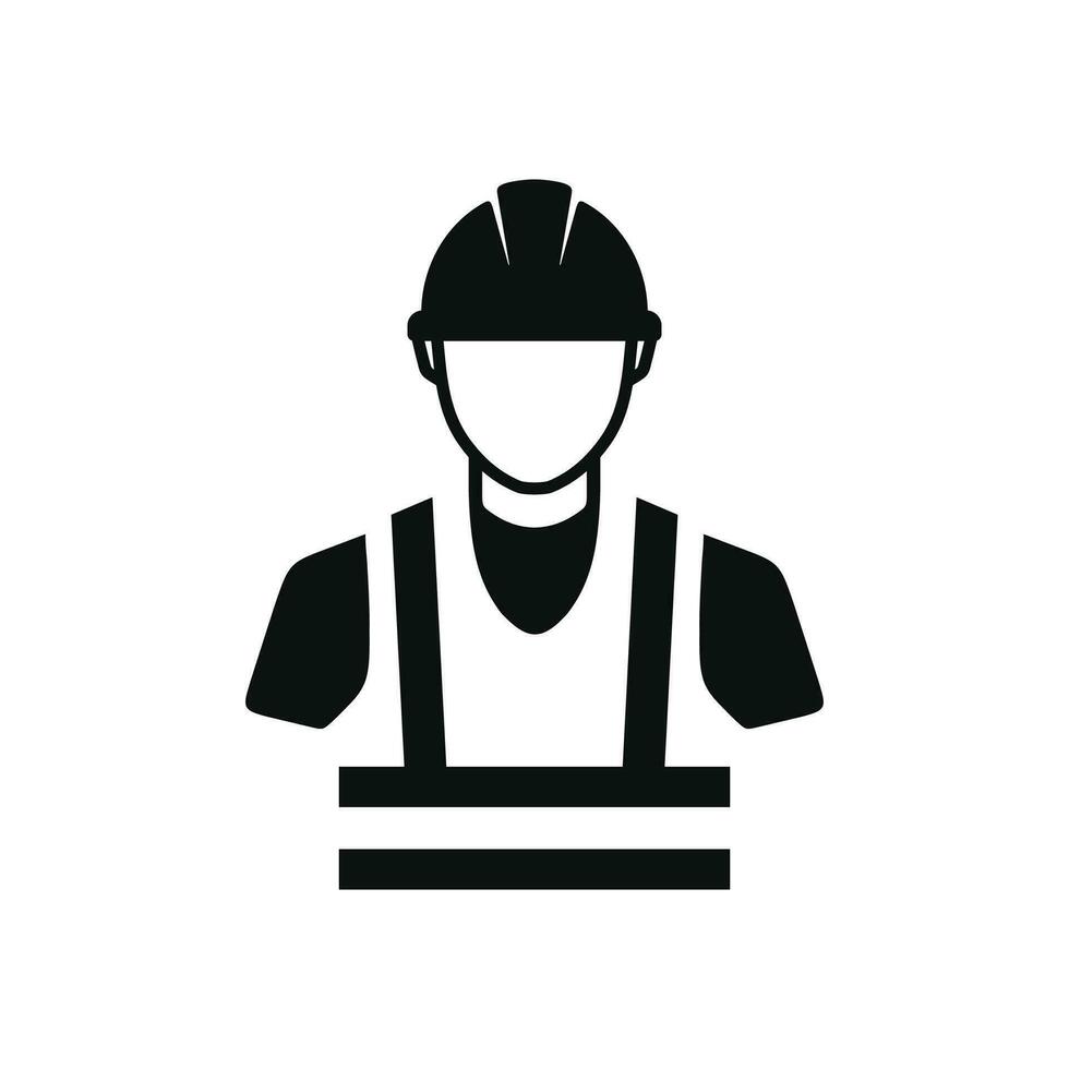 Construction worker icon isolated on white background. Worker icon. Builder icon vector