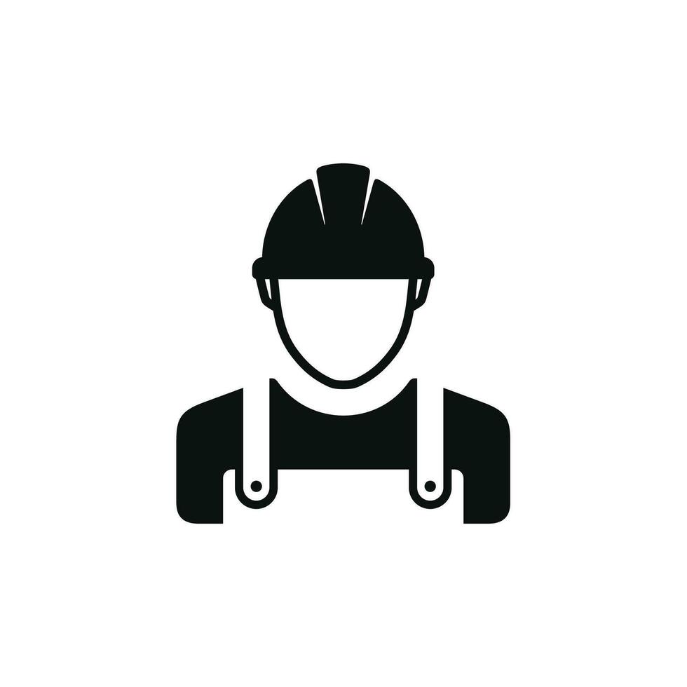 Construction worker icon isolated on white background. Worker icon. Builder icon vector