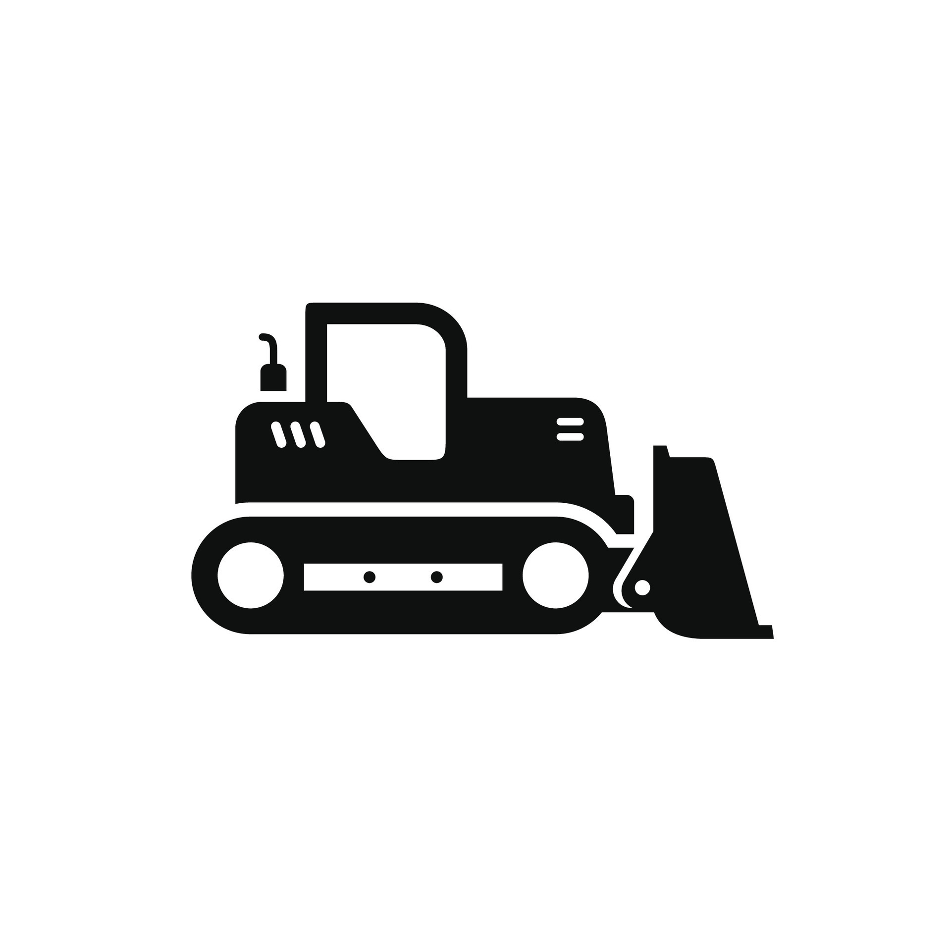 Bulldozer icon isolated on white background 26455511 Vector Art at Vecteezy