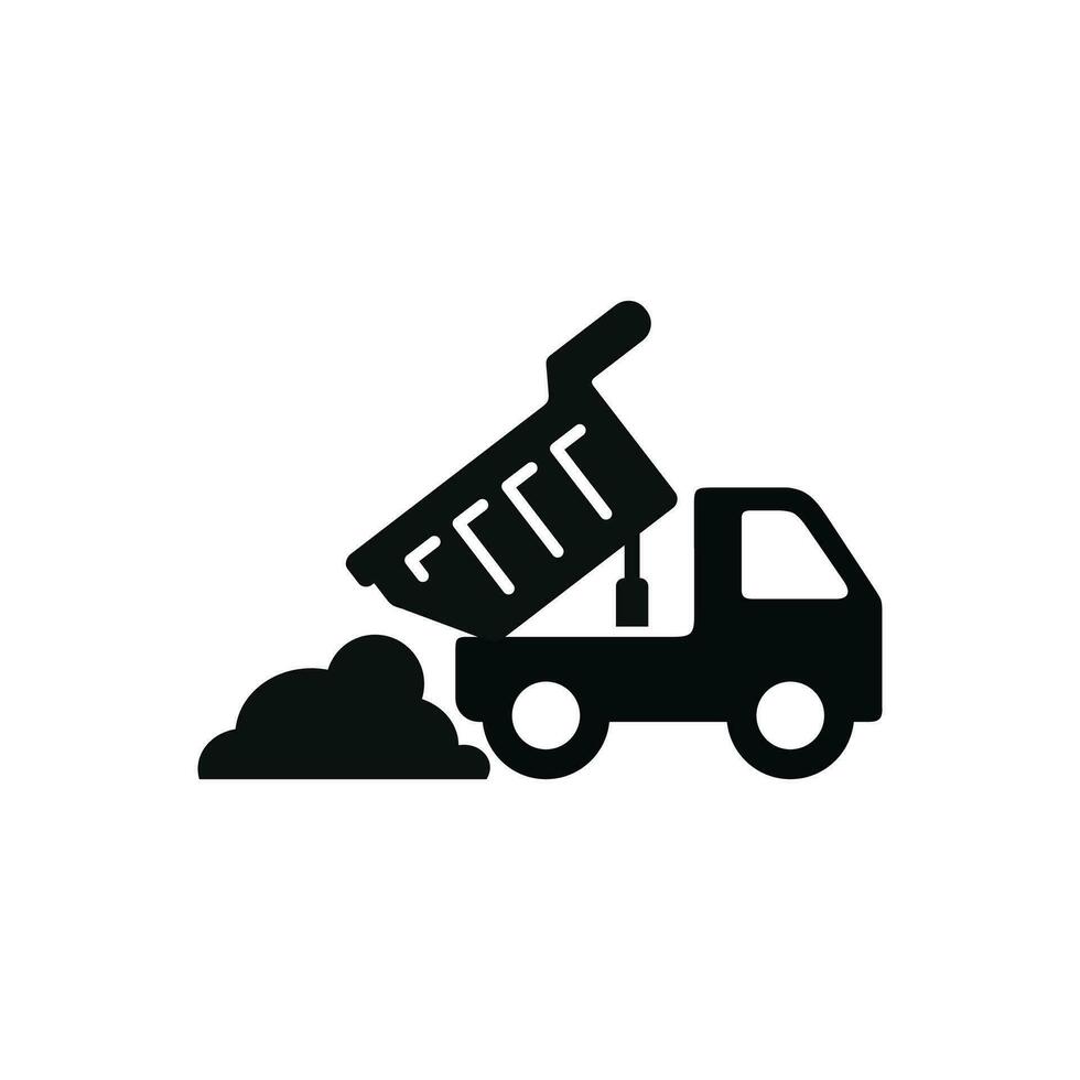 Dump truck icon isolated on white background vector