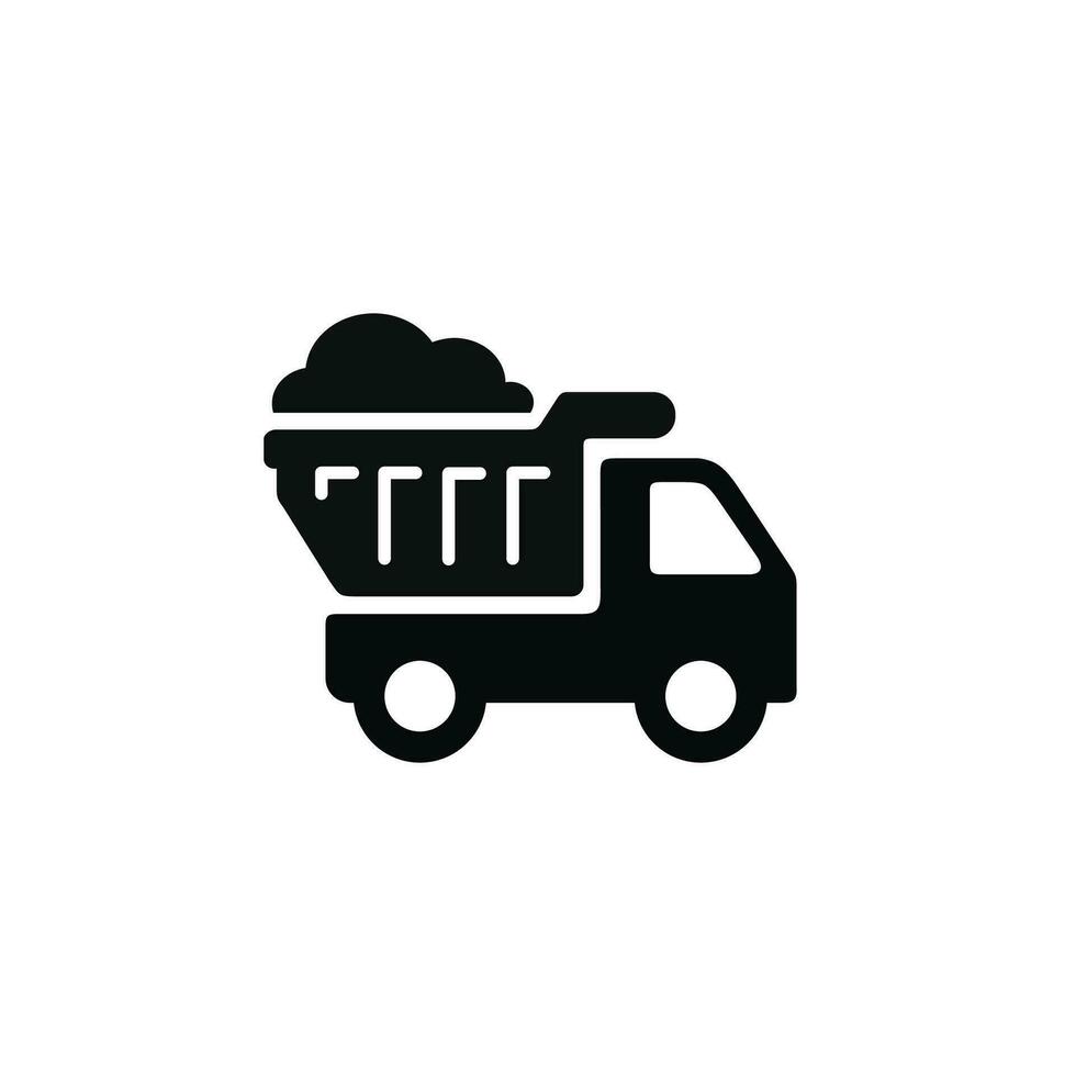 Dump truck icon isolated on white background vector