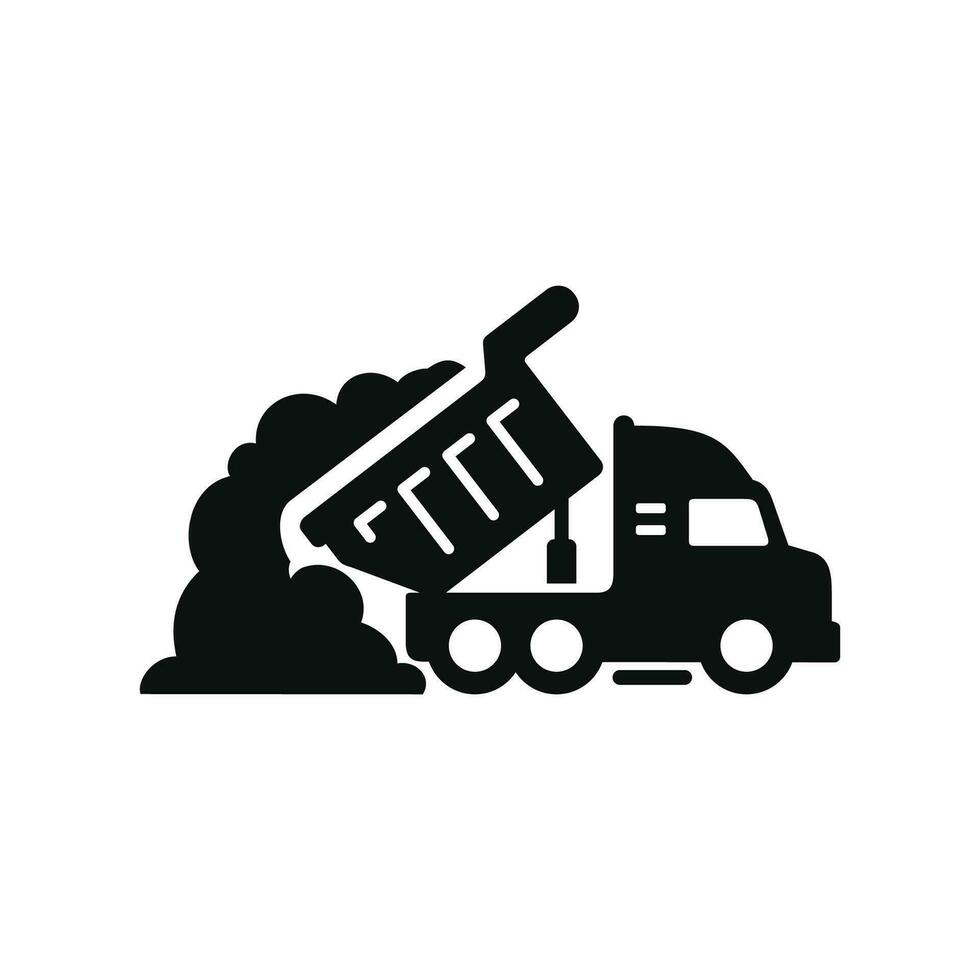 Dump truck icon isolated on white background vector