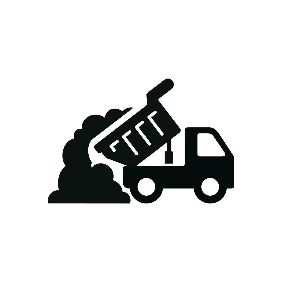 Dump truck icon isolated on white background vector