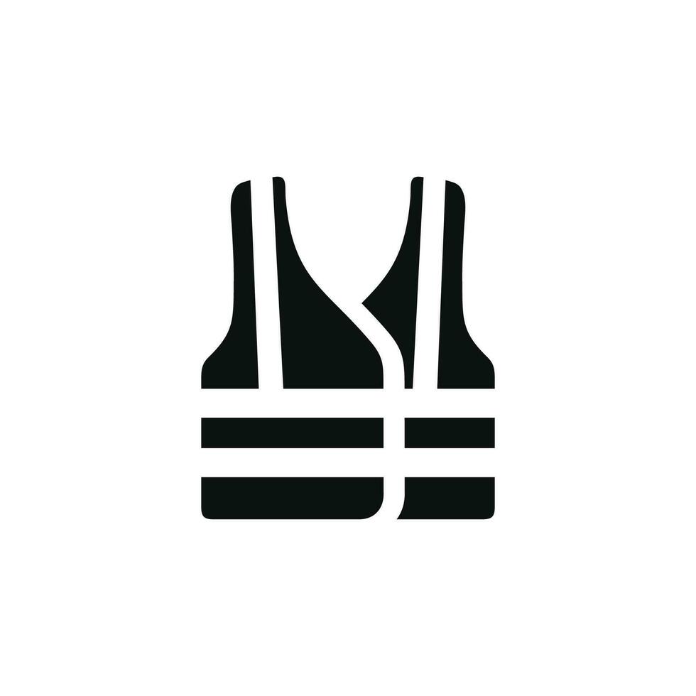 Safety vest icon isolated on white background vector