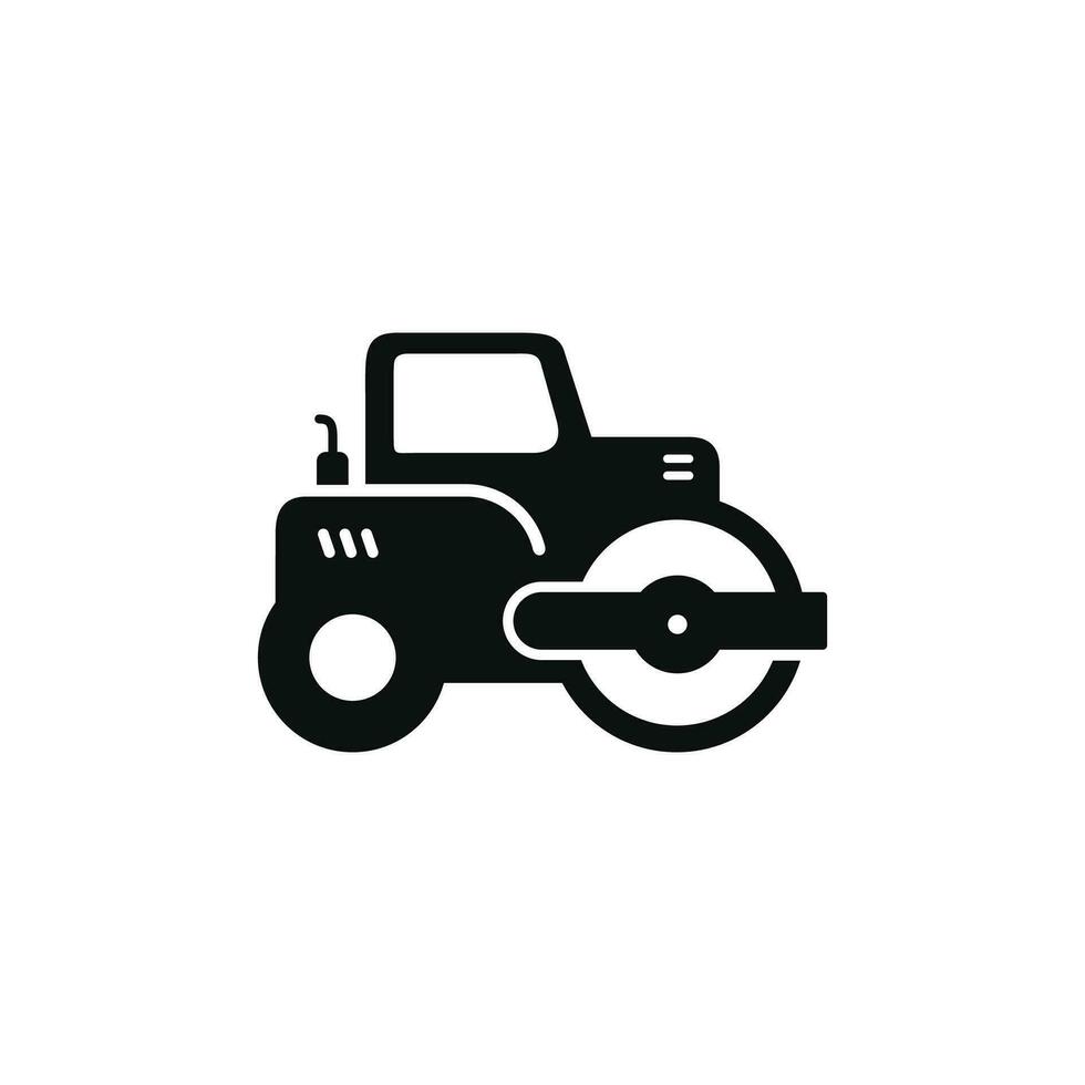 Steam roller icon isolated on white background vector