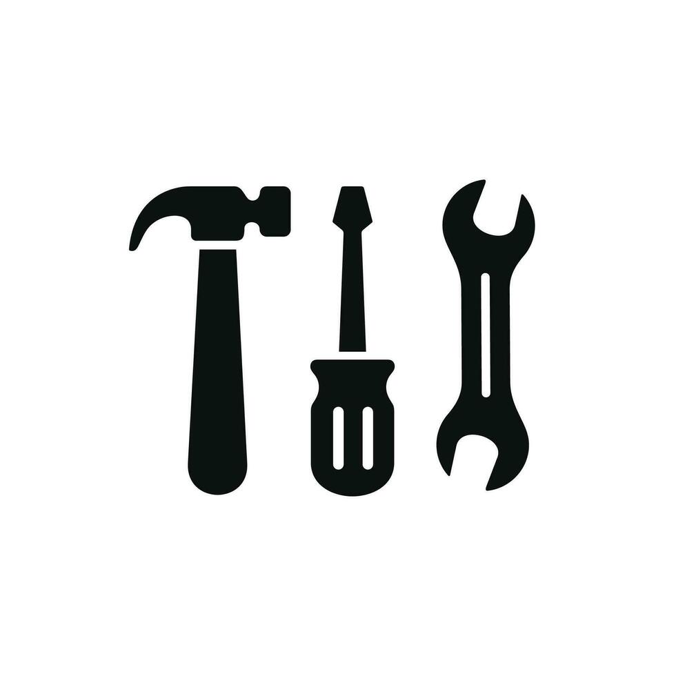 Tools icon isolated on white background vector