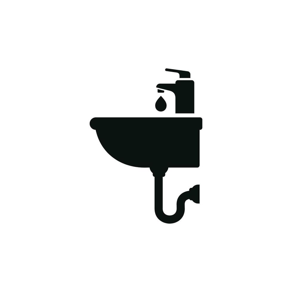 Sink icon isolated on white background vector