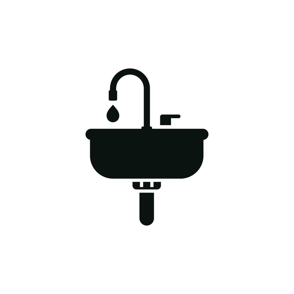 Sink icon isolated on white background vector