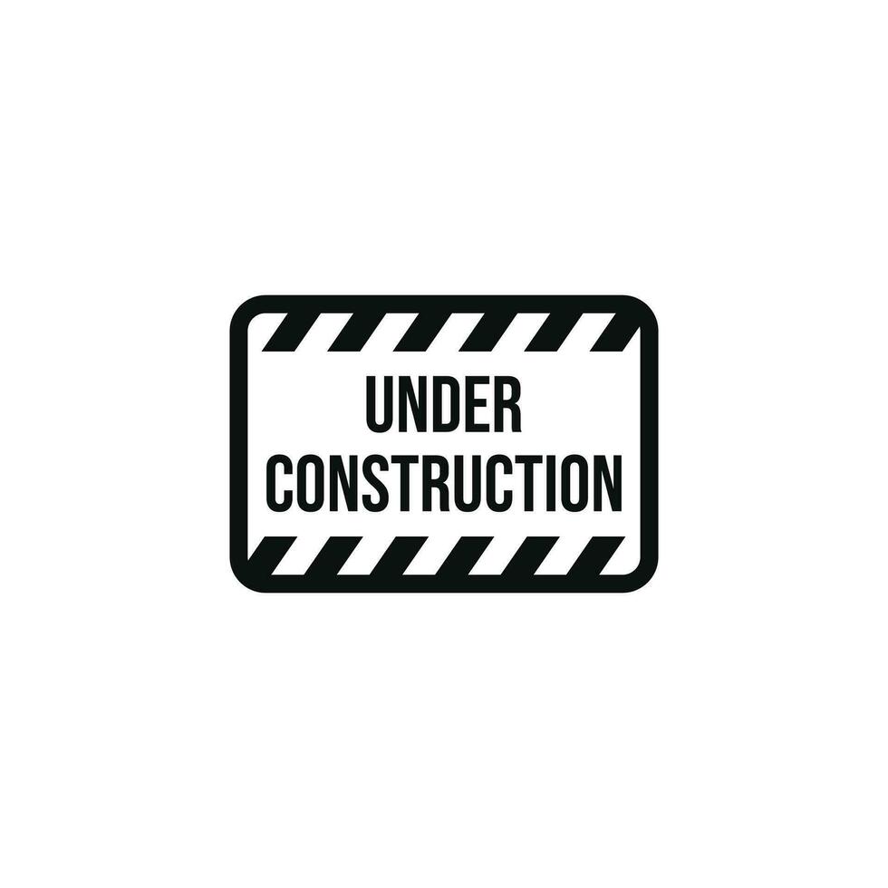 Under construction icon isolated on white background vector