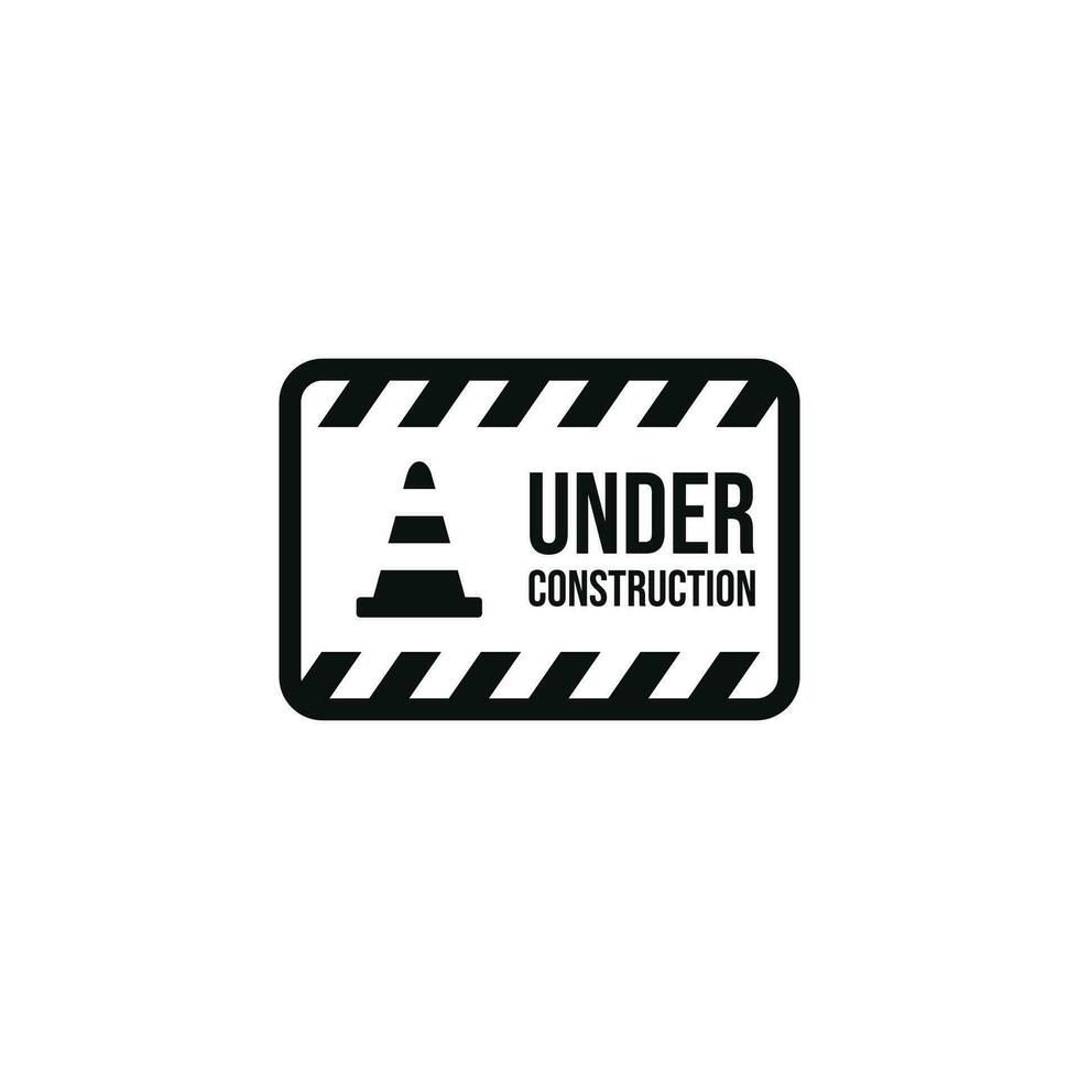 Under construction icon isolated on white background vector