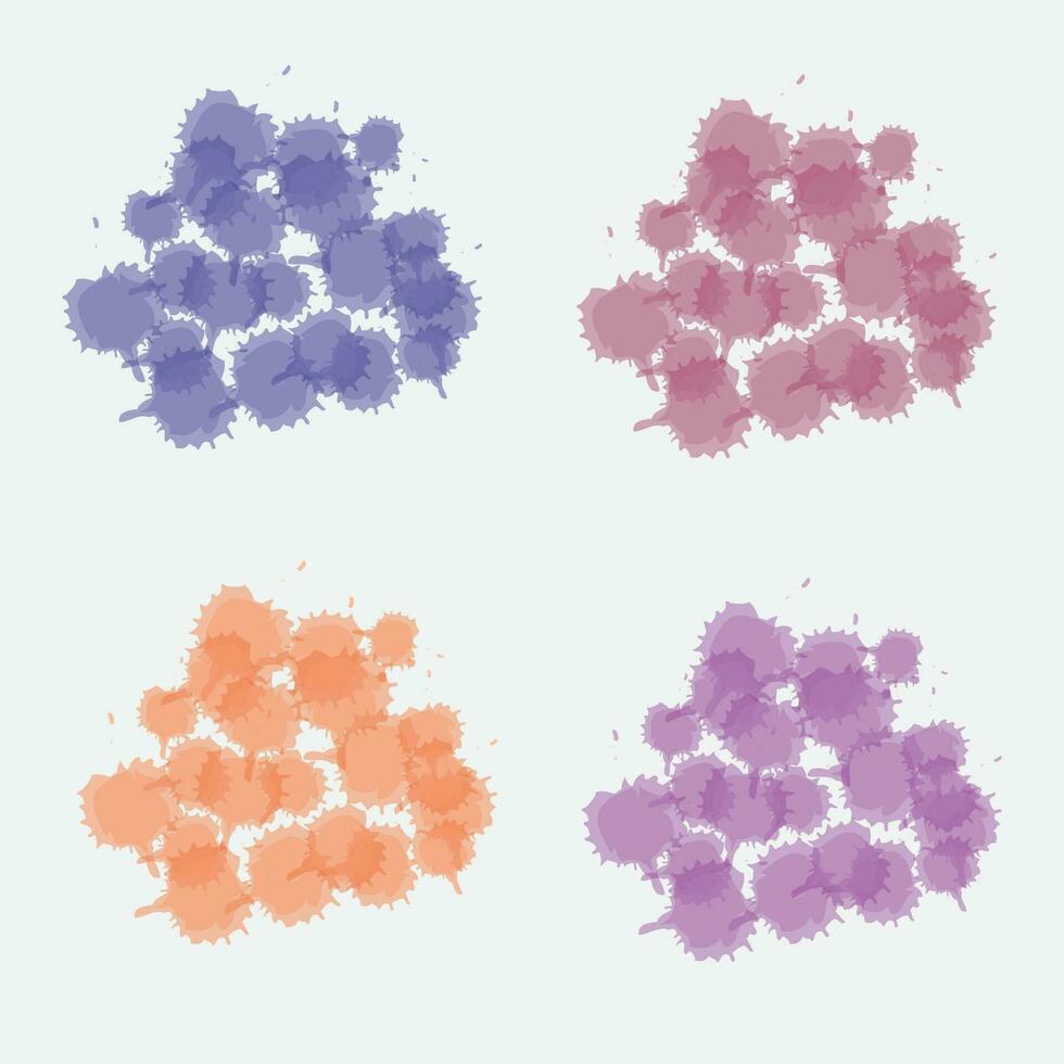 Abstract watercolor on white and black background. The color splashing on the paper. It is a hand drawn.Print vector