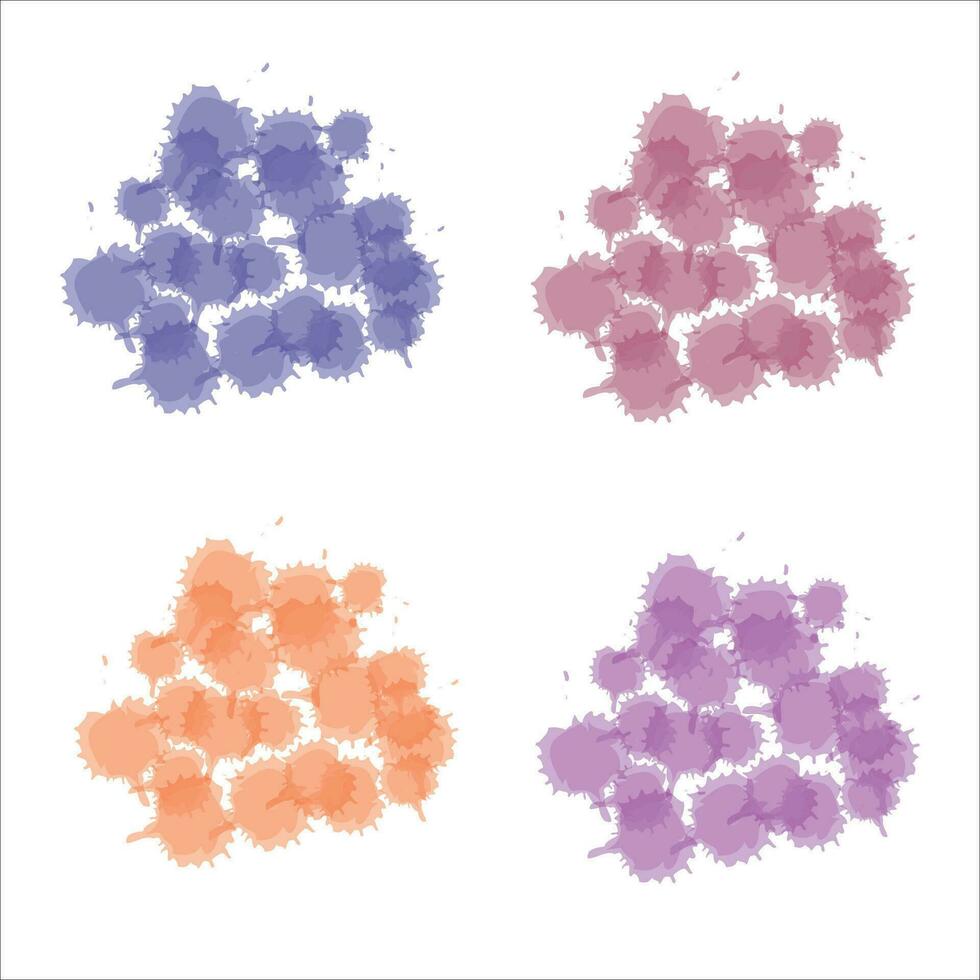 Abstract watercolor on white and black background. The color splashing on the paper. It is a hand drawn.Print vector