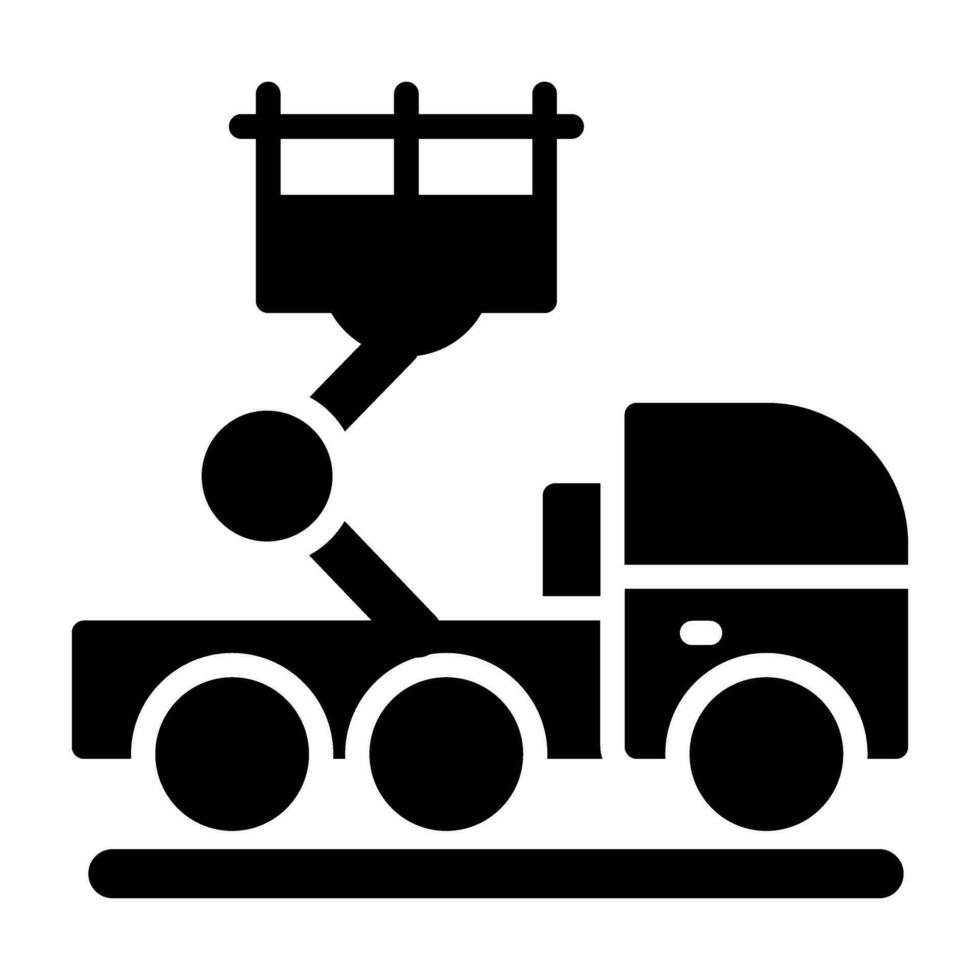 Ladder Truck Vector Icon