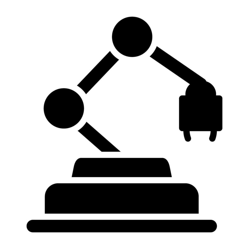 icono de vector de robot industrial