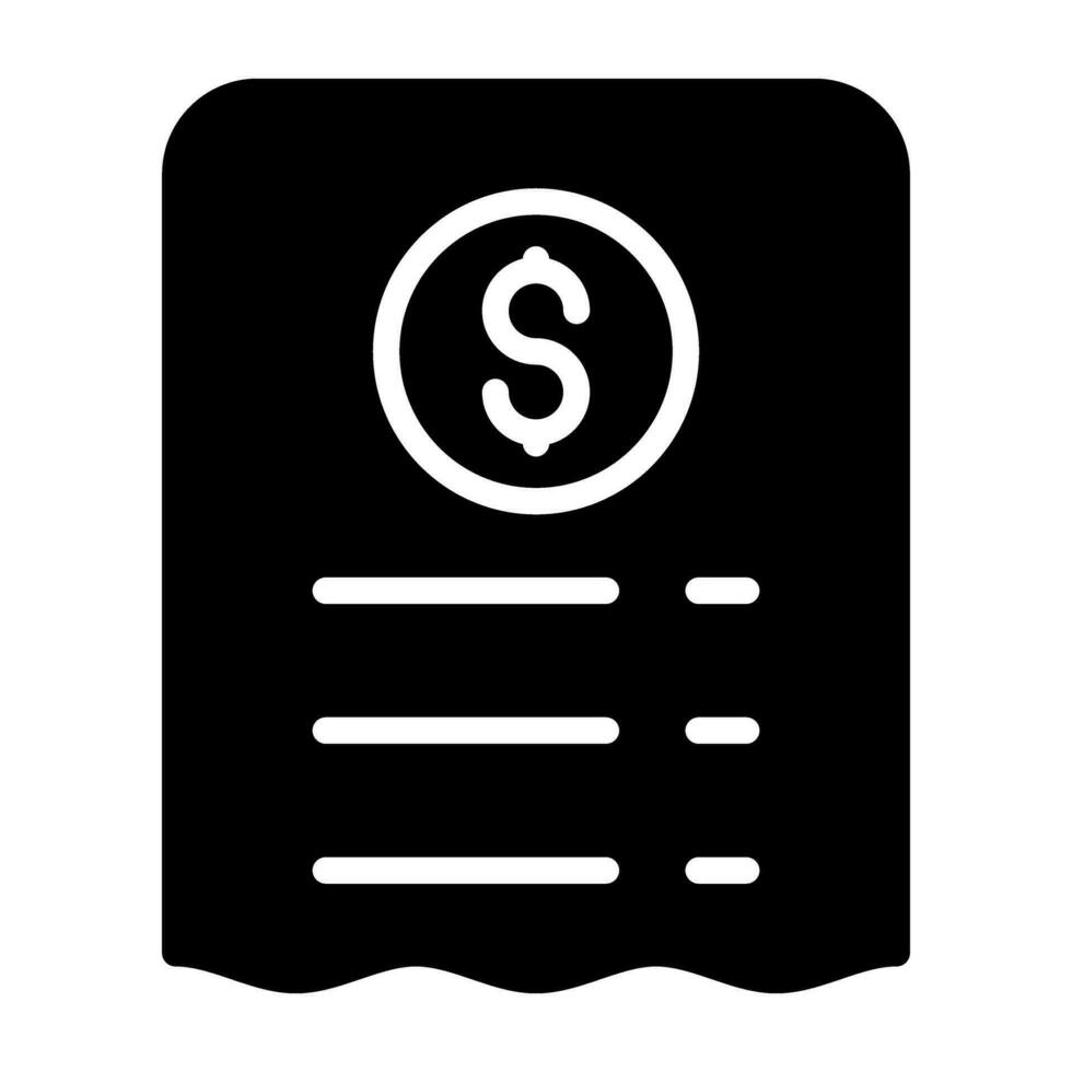 Receipt Vector Icon