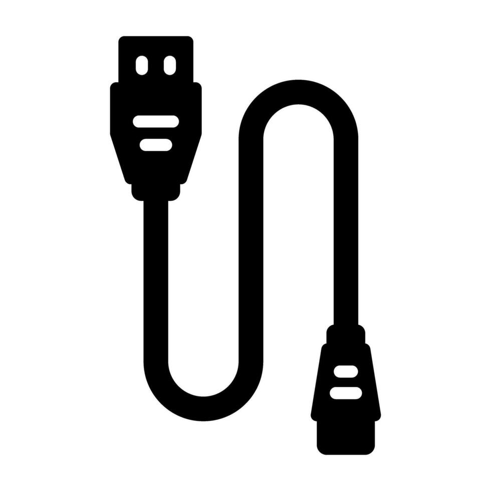 Printer Cable Vector Icon