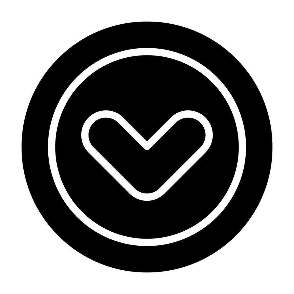 Angle Down Vector Icon