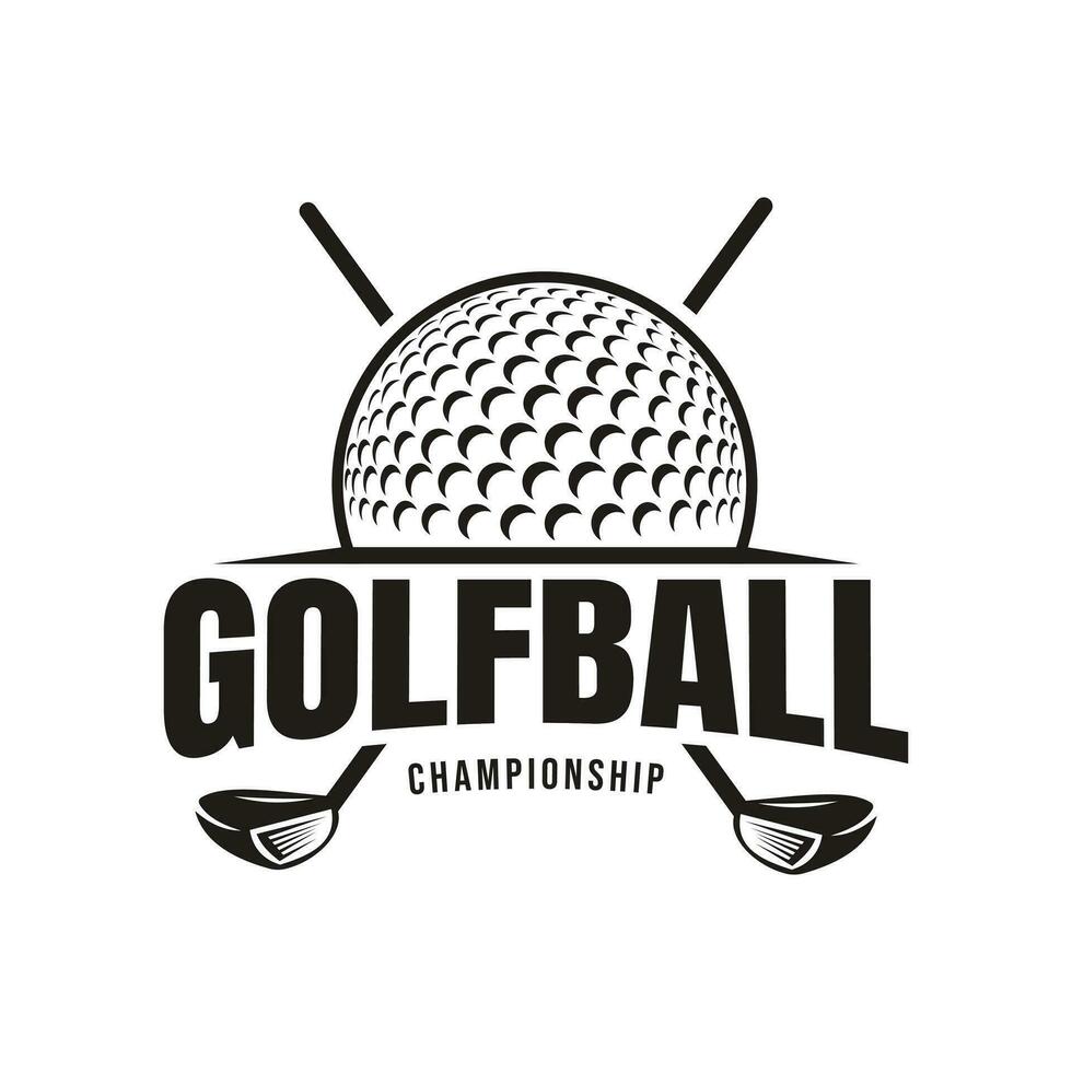Golf Club Vintage Retro design, golf tournament Sports Club Logo Design Template vector