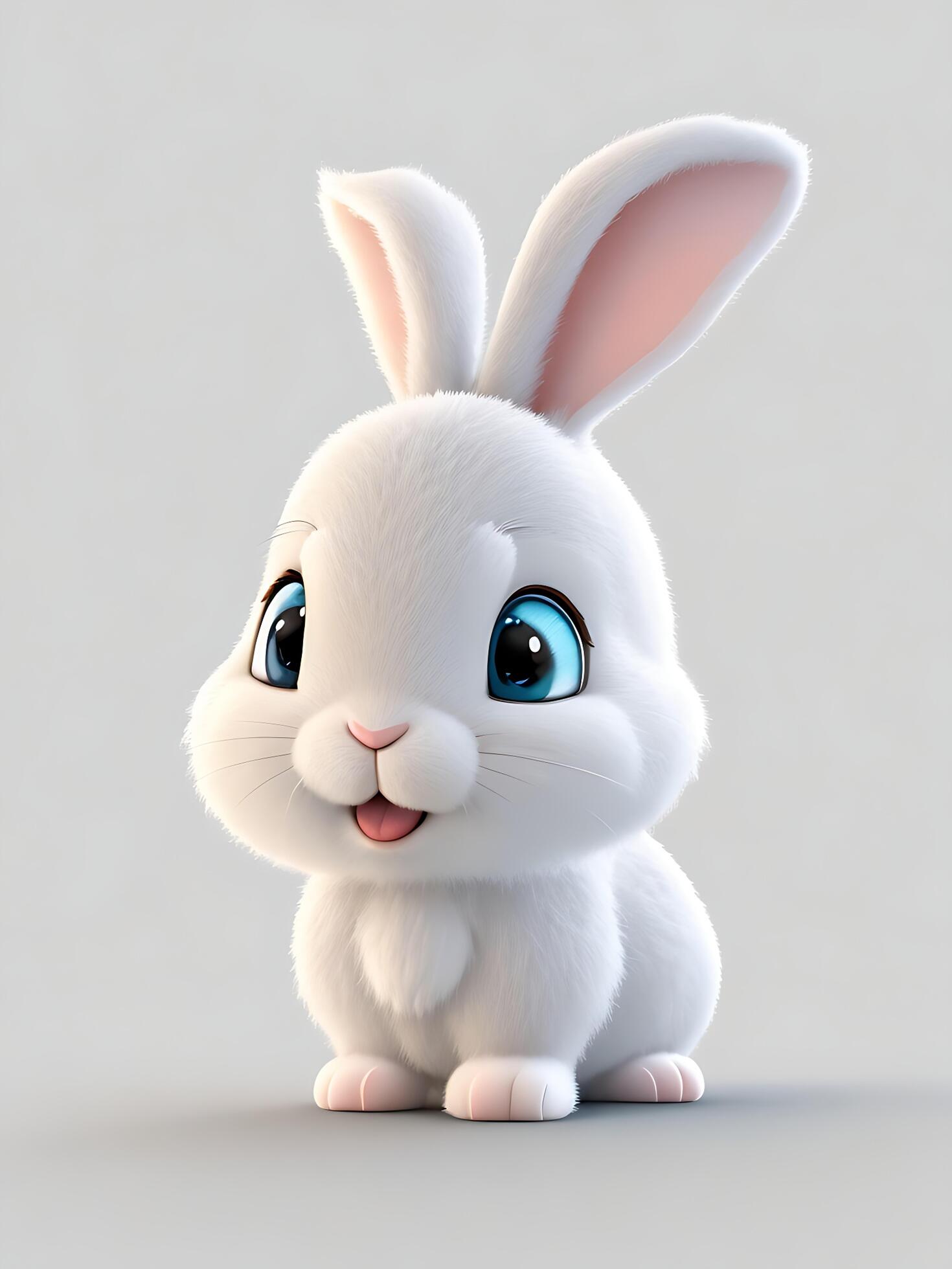 A white Rabbit Ai generated, Hare Happy life. 26457559 Stock Photo at ...