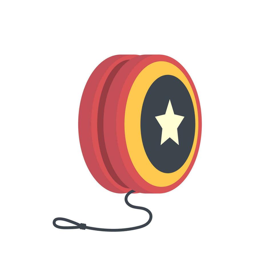 Yo-Yo Toy. Flat vector illustration. National Yo-Yo Day