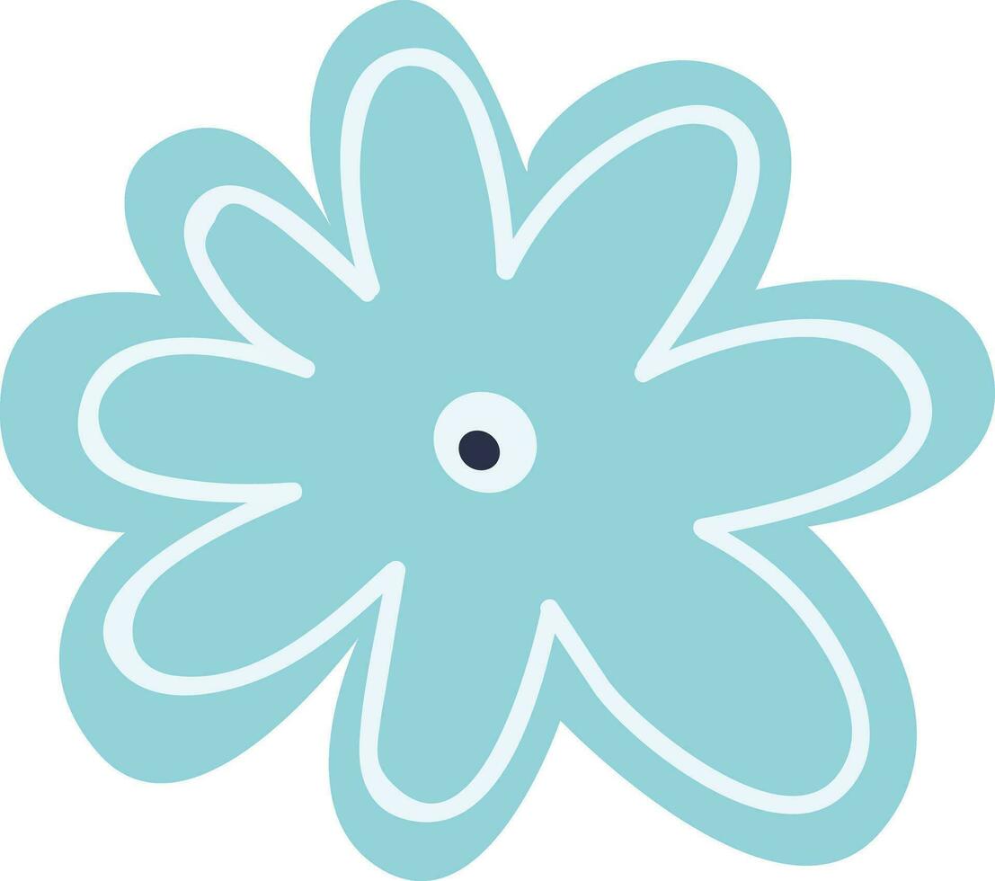 Bright blue flowers clipart vector