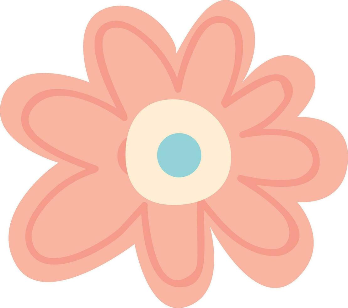 Bright flowers clipart isolated vector