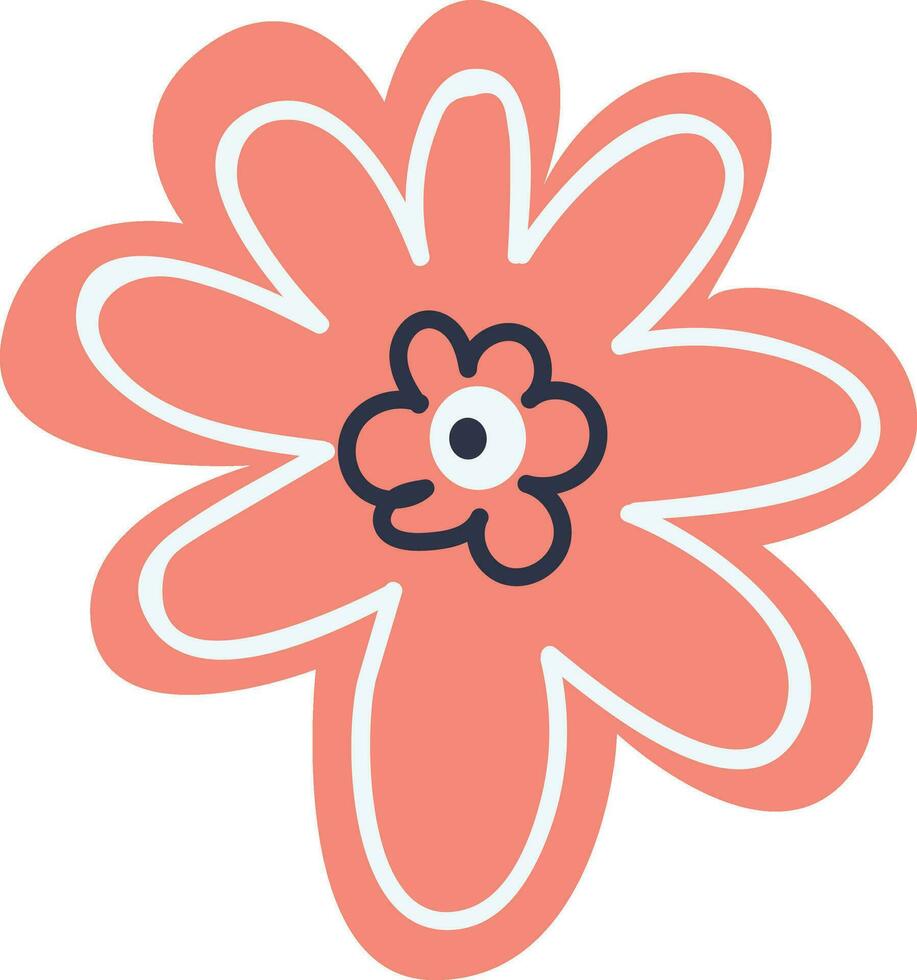 Bright pink flowers clipart vector