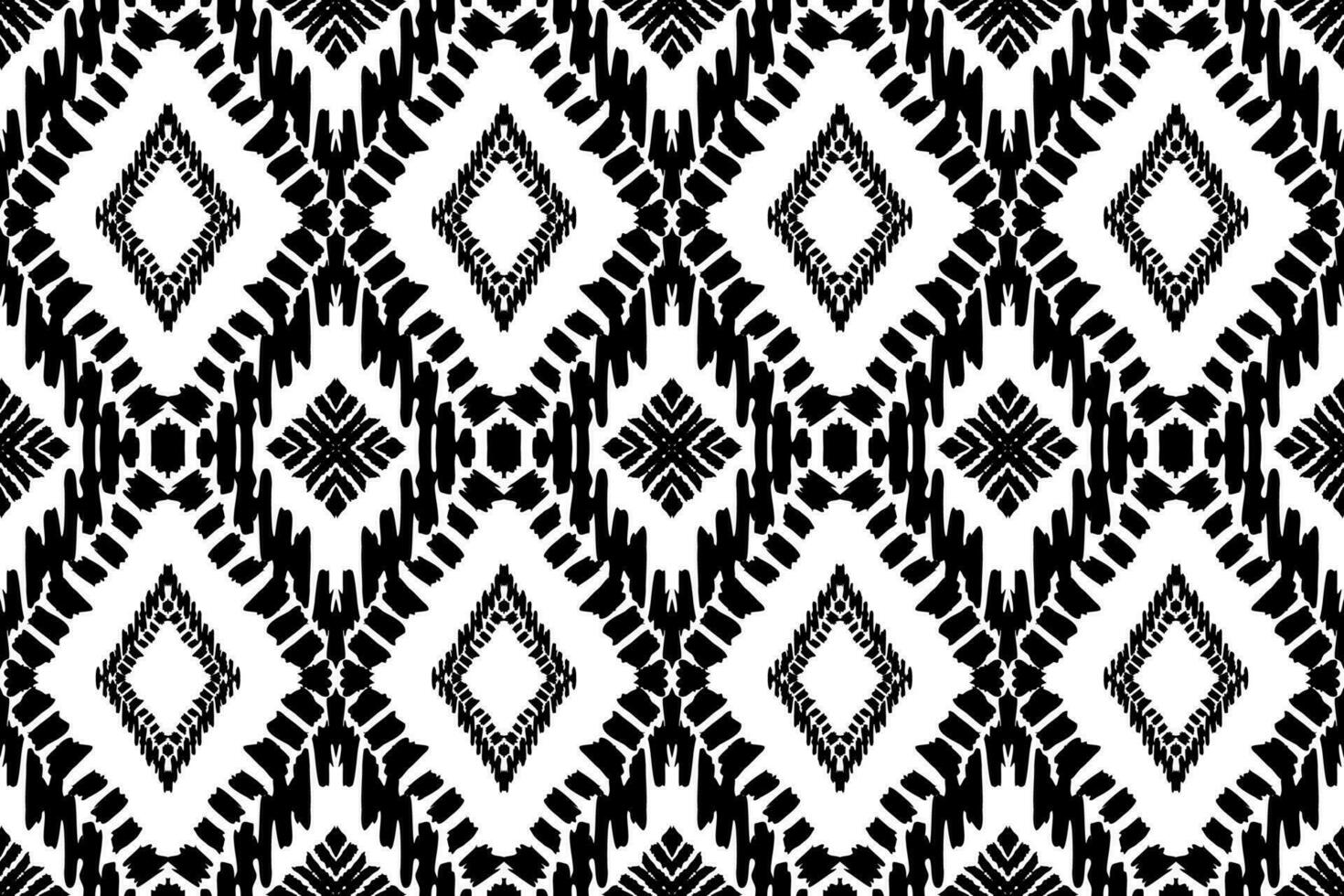 Modern Ikat geometric folklore ornament with diamonds. Tribal ethnic vector texture. seamless striped pattern in Aztec style. Folk embroidery. Indian. Scandinavian. Gypsy. African rug.