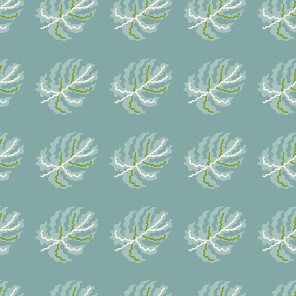 resumen tropical monstera hojas sin costura modelo. selva palma hoja decorativo fondo. vector