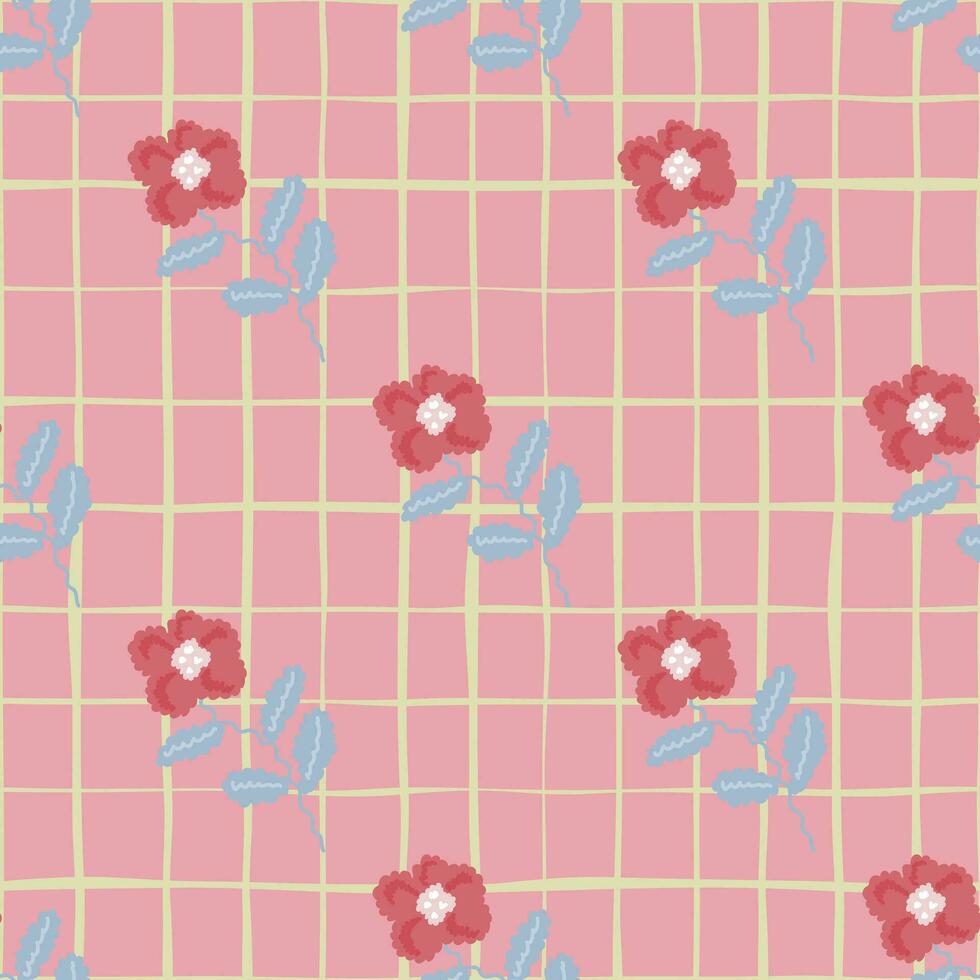 Small flower seamless pattern. Abstract floral ornament. Simple botanical backdrop. vector