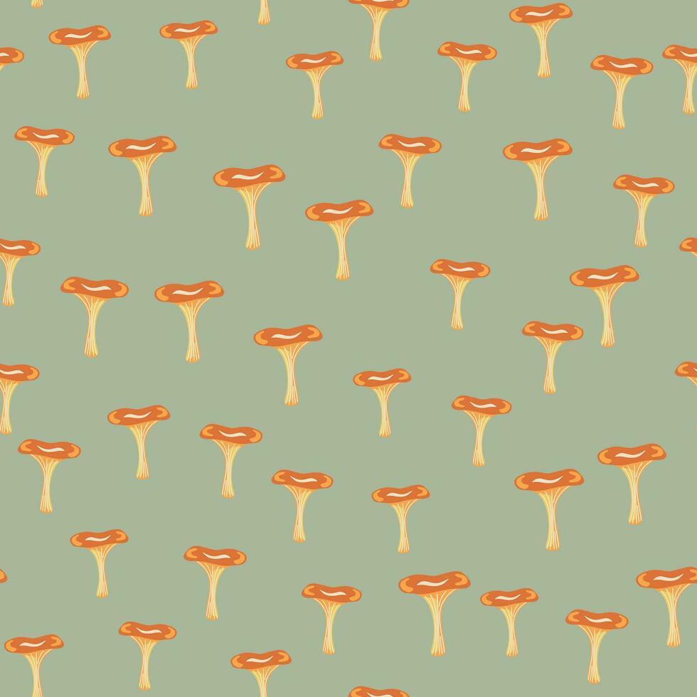 Toadstool mushrooms seamless pattern. Magical fly agaric wallpaper. vector