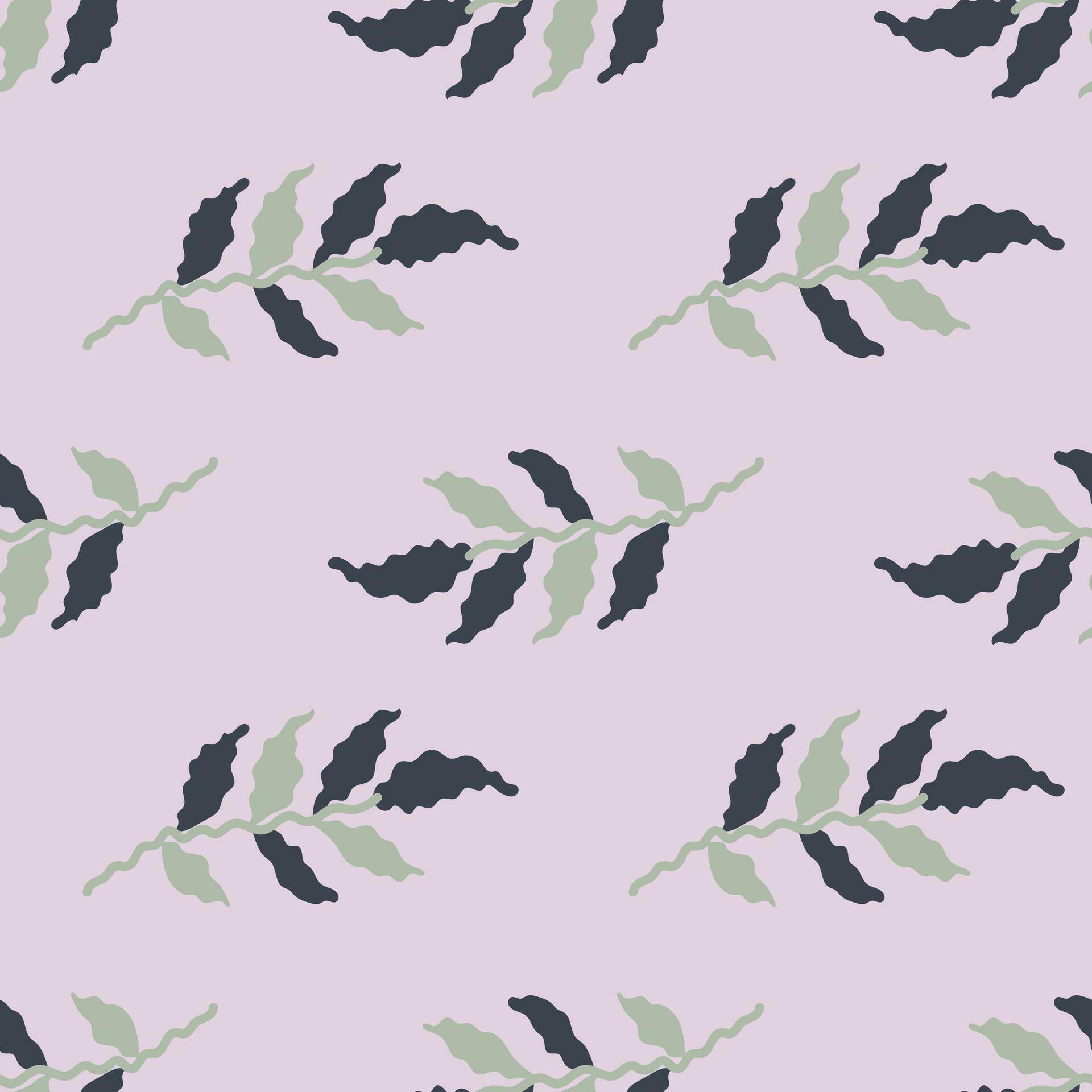 Organic leaves seamless pattern. Simple style. Botanical background