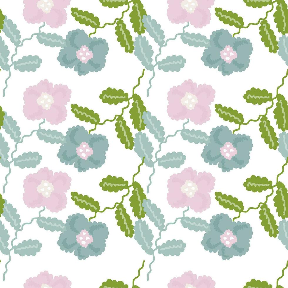 Small flower seamless pattern. Abstract floral ornament. Simple botanical backdrop. vector