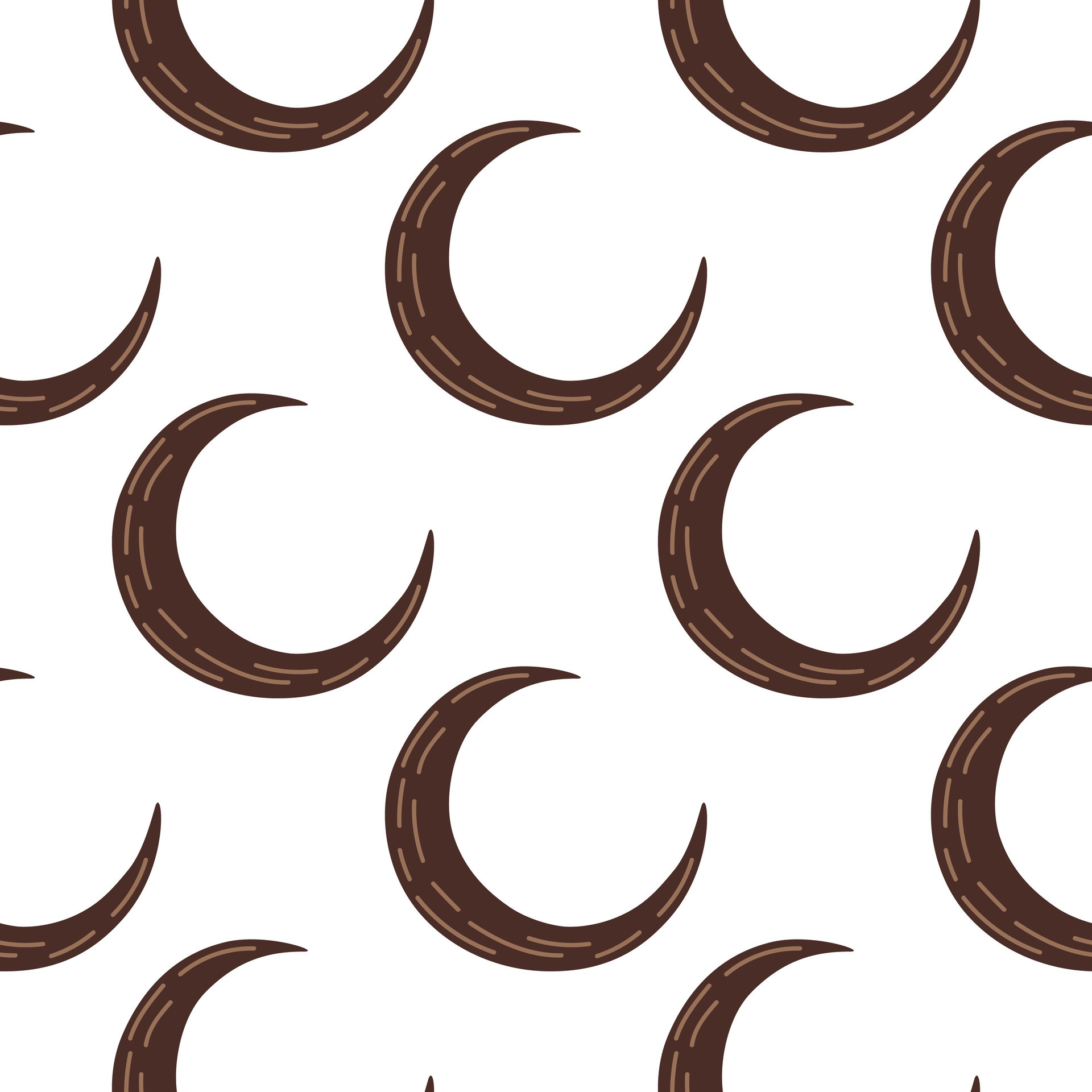 Simple moon silhouettes seamless pattern. 26458640 Vector Art at Vecteezy