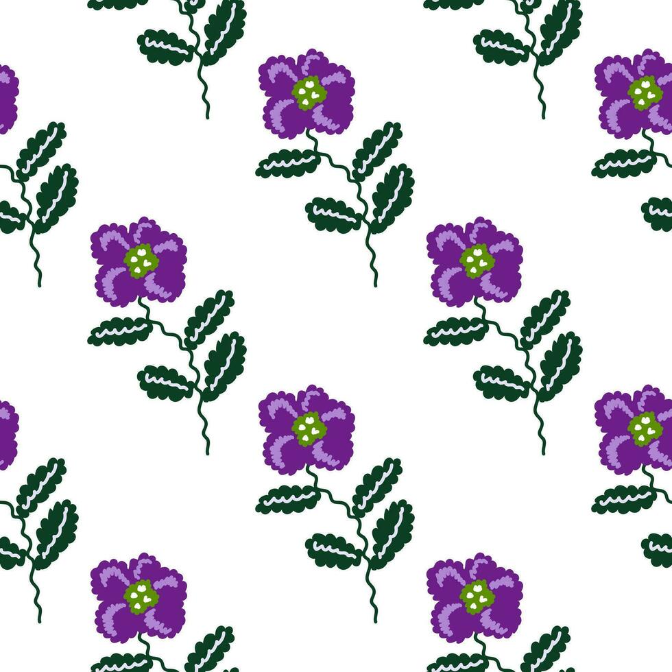 Small flower seamless pattern. Abstract floral ornament. Simple botanical backdrop. vector