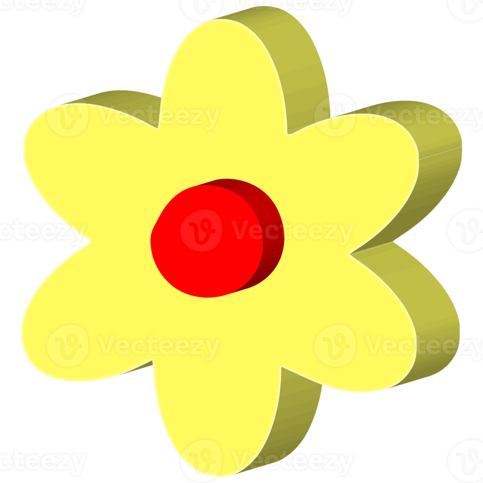 3D flower icon. png
