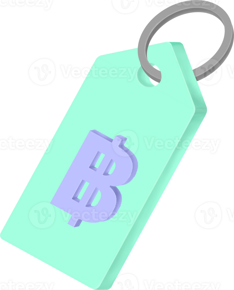 3D price tag Thai baht. png