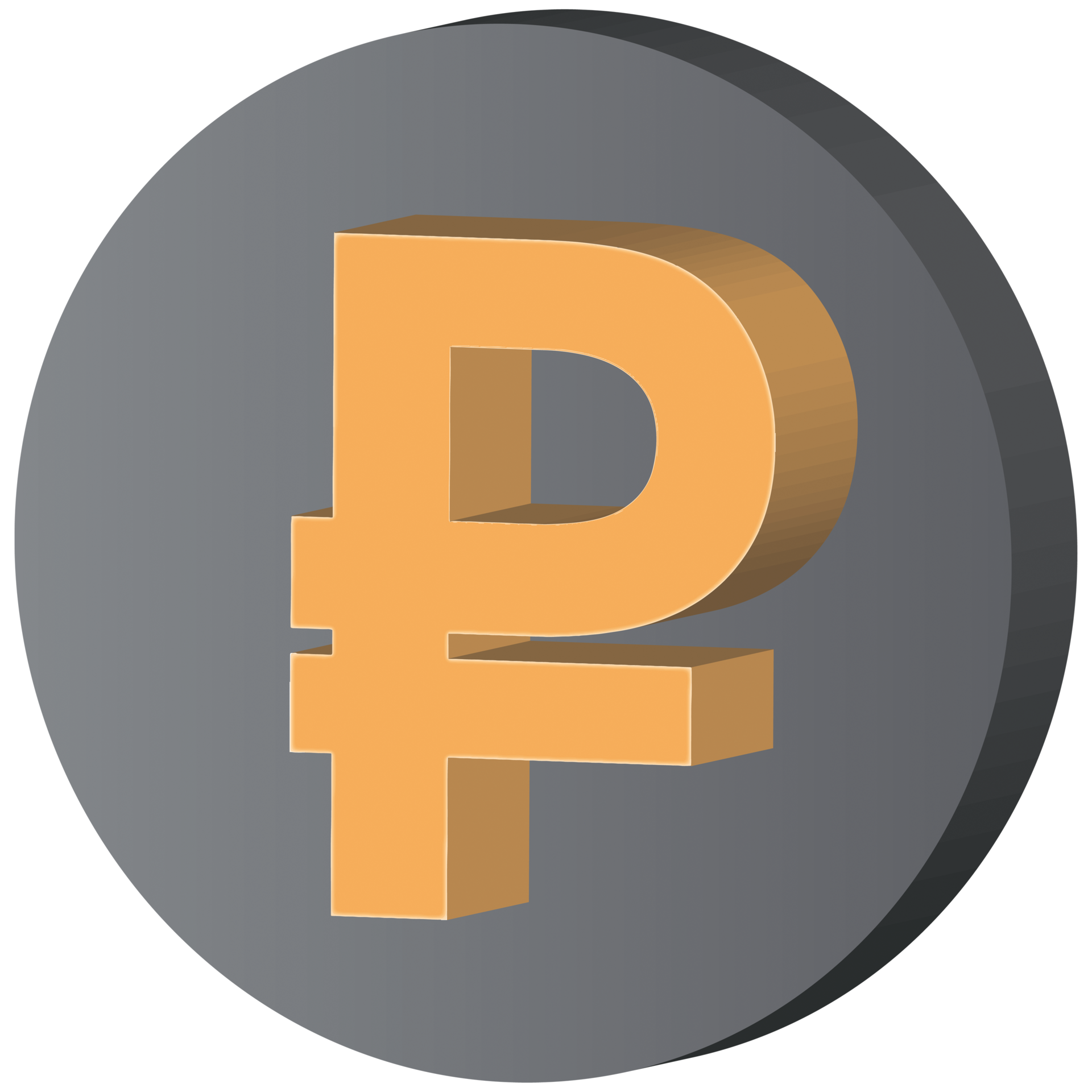 3D Rouble Currency Coin Symbol Graphics 26458976 PNG