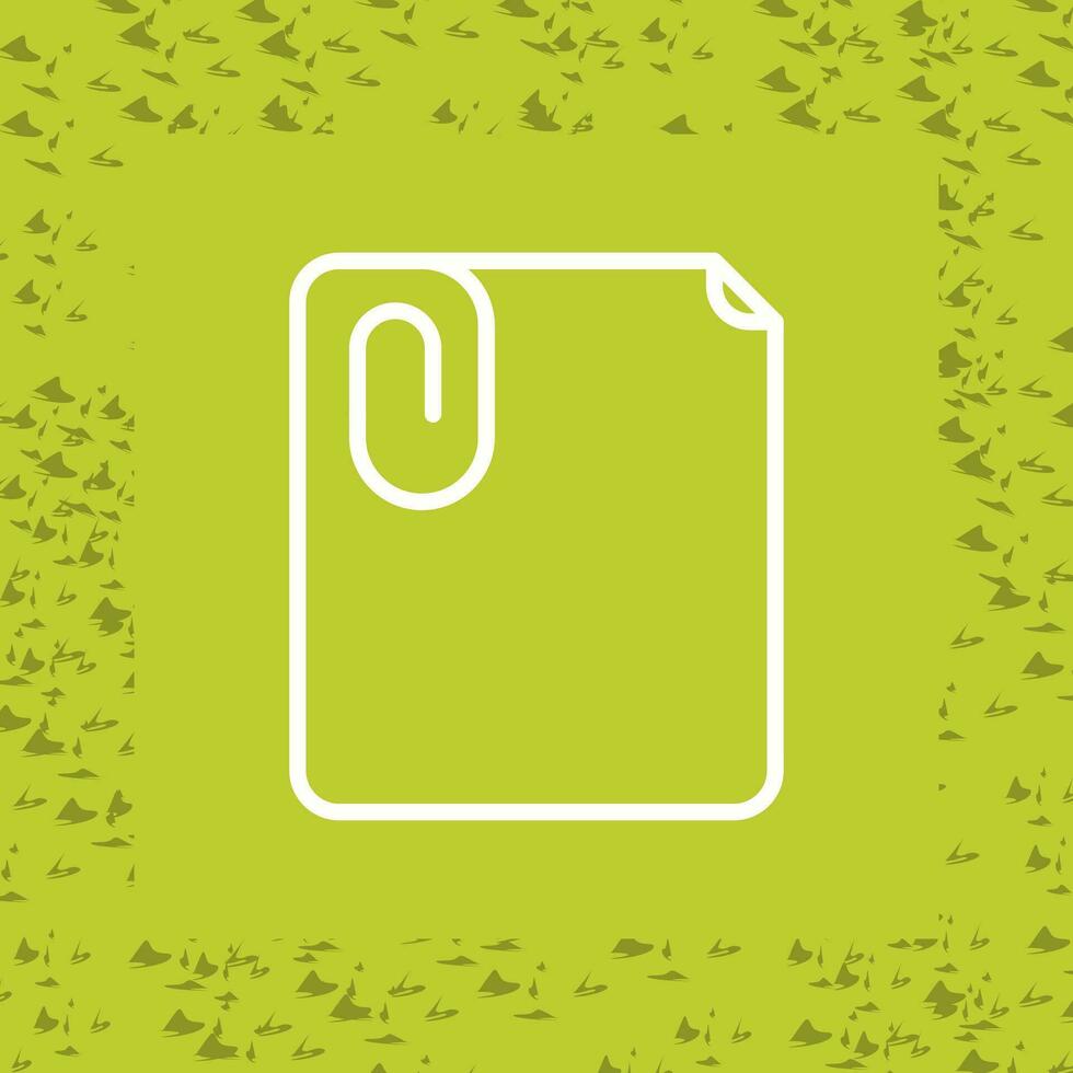 Paperclip with paper Vector Icon
