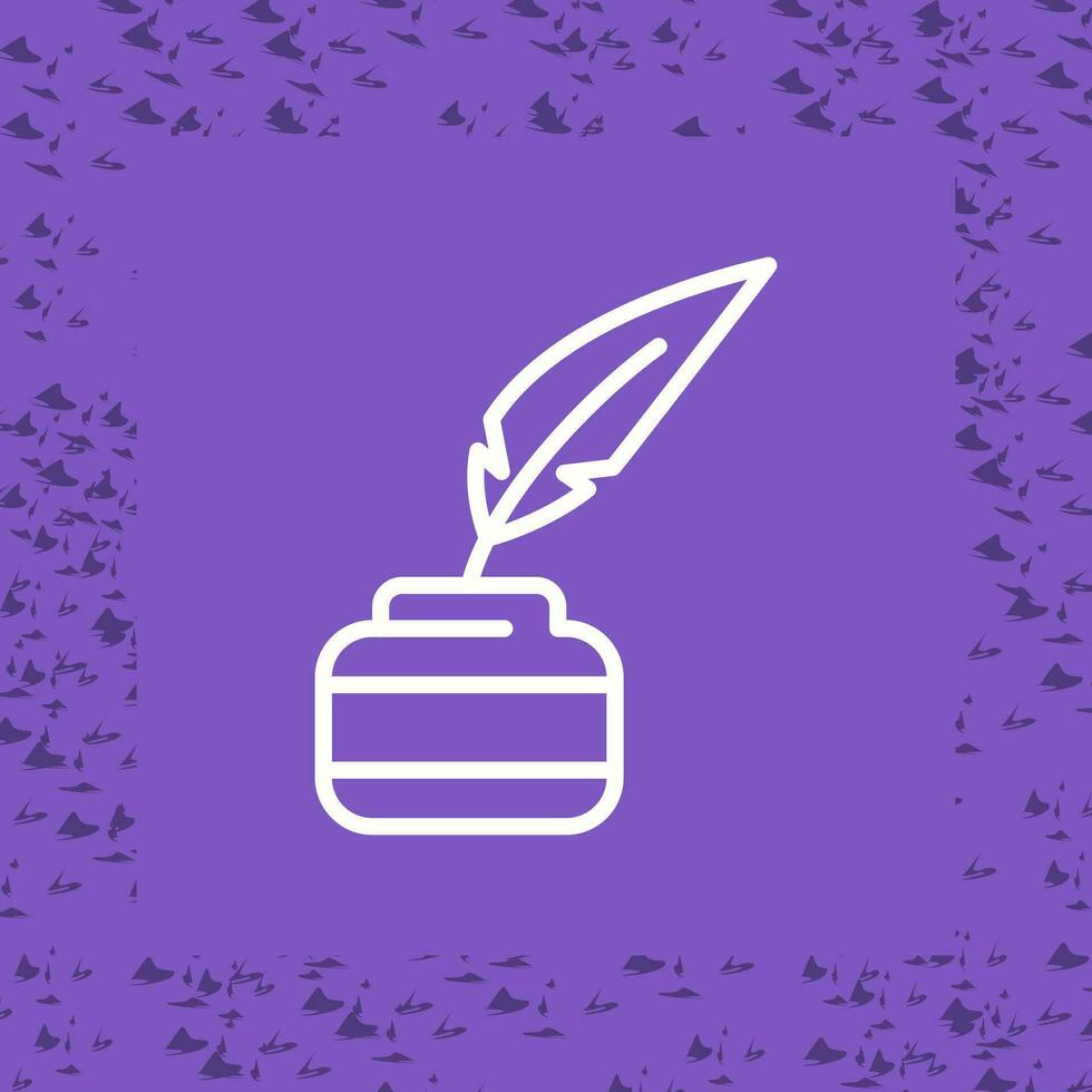Quill pen with inkwell Vector Icon