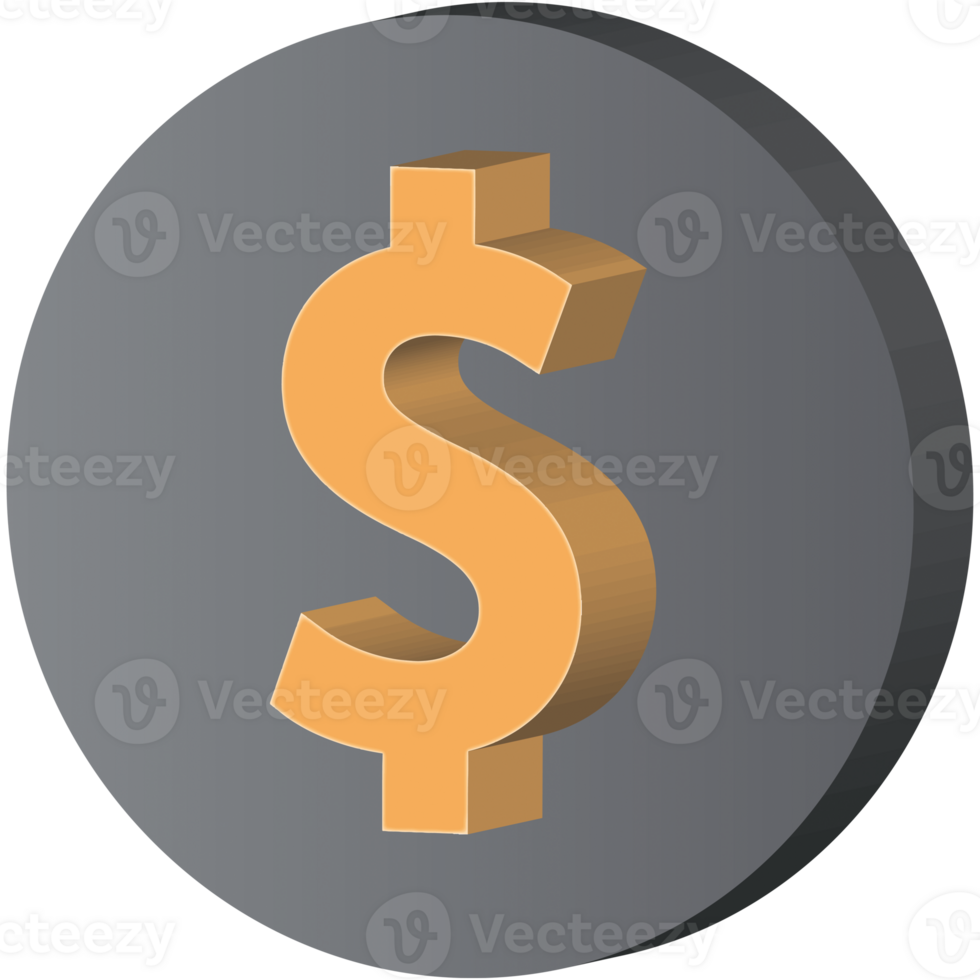 3d dollar valuta munt symbool grafiek. png