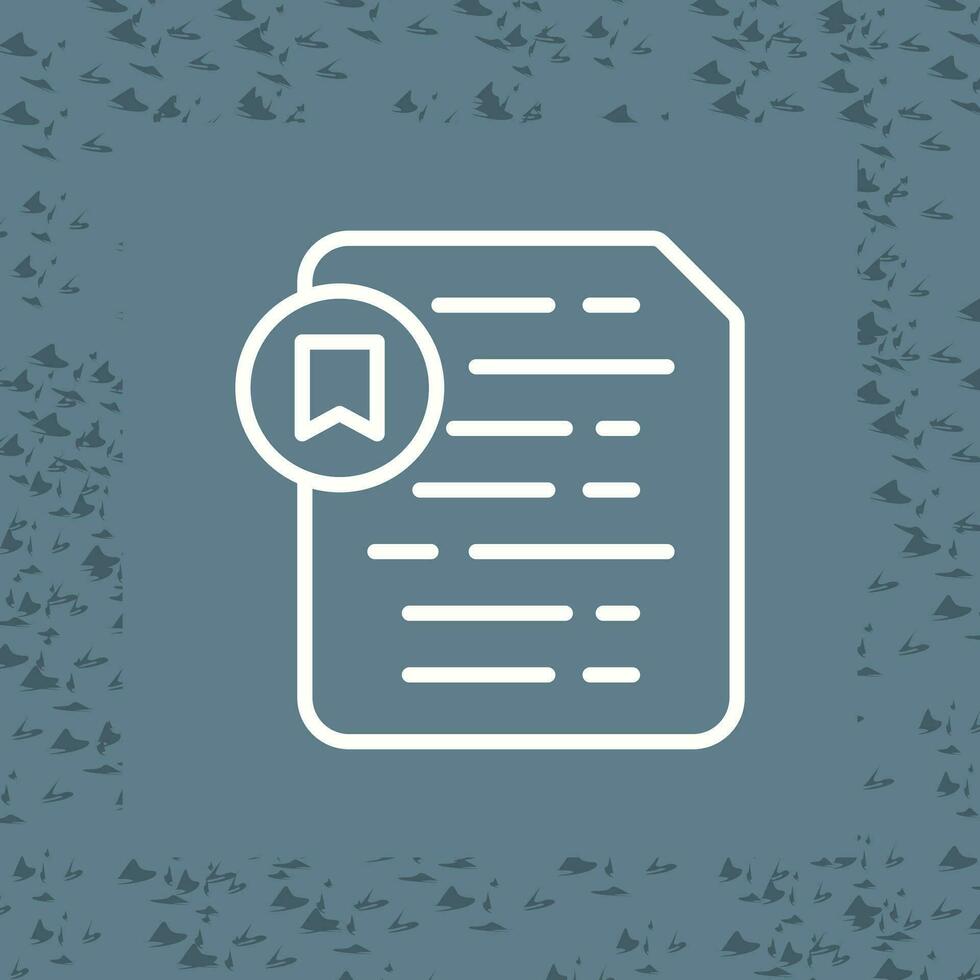 Document Insert Bookmark Vector Icon