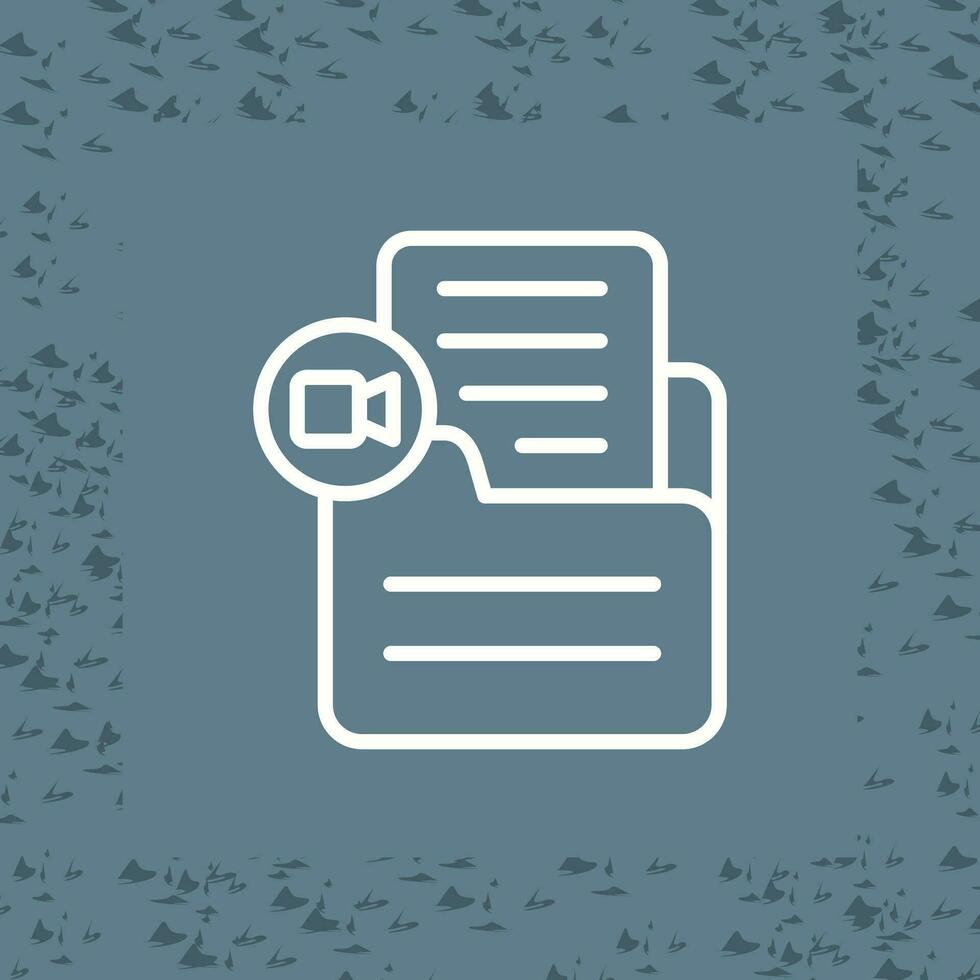 Document Insert Video Vector Icon
